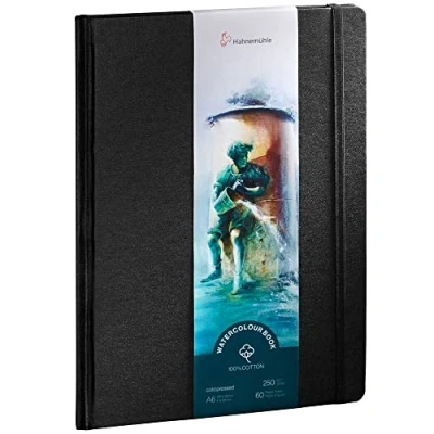 Image of Hahnemuhle Watercolor Book, 100% Cotton, Cold Press 250gsm, A6 Portrait (10625350)