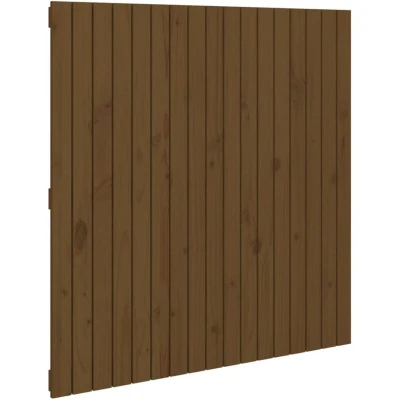 Image of vidaXL Wall Headboard Honey Brown 108x3x110 cm Solid Wood Pine