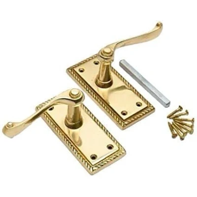 Image of Georgian Latch Handle Set 114mm JG2PB Polished Brass