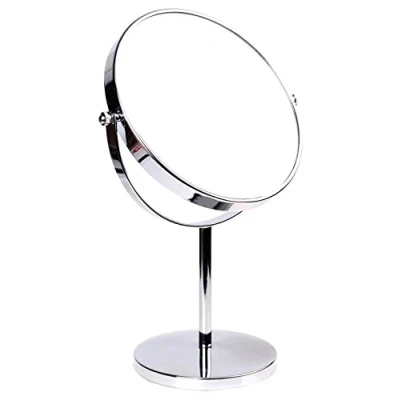 Image of HIMRY KXD3108N 10x Standing Mirror Magnification 8 Inch Cosmetic 360 Rotatable Chrome Plated Makeup Shaving Bathroom Double Sided Normal +