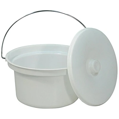 Image of Aidapt 5L Commode Bucket with Lid and Wire Handle