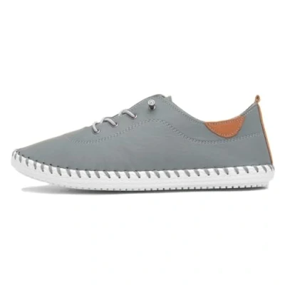 Image of Ladies St. Ives Grey Plimsoll 6