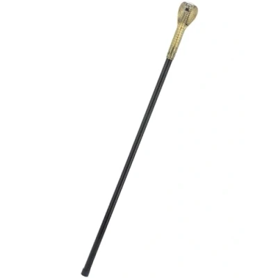 Image of Smiffys Voodoo Walking Stick Cane, with Snake, 93cm/37in, 3pc Detachable Halloween Fancy Dress Accessory, Woman Up Accessories
