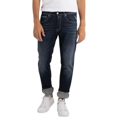 Image of REPLAY Adult MA972 Grover Bio Jeans, Dark Blue 007 8, 38W / 36L