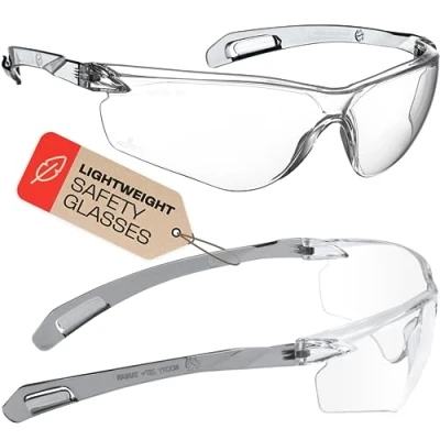 Image of NoCry Lightweight Protective Safety Glasses for Work with ANSI Z87.1 Rated, Scratch Resistant Clear Glasses, Anti Fog Suitable Indoor or Outdoor Use, PPE Eye Protection