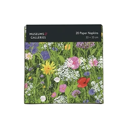Image of Pack of 20 Paper Serviette Napkins &#039;Wild Garden&#039; Design by Josephine Simon Disposable Tableware Museums &amp; Galleries