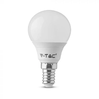 Image of VTAC E14 LED Light Bulb, Small Screw 4.4W 470lm, 40W Equivalent SES Day White 4000K Golf Ball Energy Saving P45 220 240V, Non Dimmable, Pack of 20