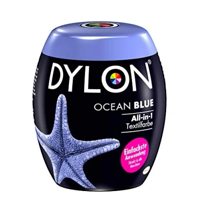 Image of DYLON Washing Machine Fabric Dye Pod for Clothes &amp; Soft Furnishings, 350g Ocean Blue