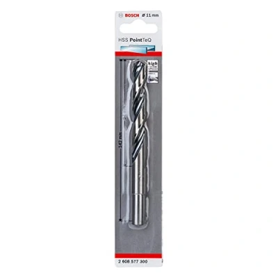 Image of Bosch Professional PointTeQ HSS Twist Drill Bit (for Metal, Reduced Shank, 11 x 94 142 mm, Accessories for Driver)
