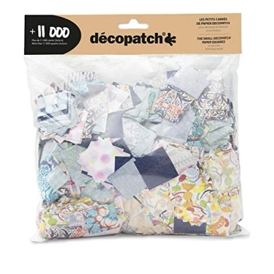 Image of Décopatch Ref MP007C Maxi Pack of Over 11,000 Pre Cut Paper Mosaic Squares Suitable for Without the Need Cutting Assorted Patterns, 3 x cm