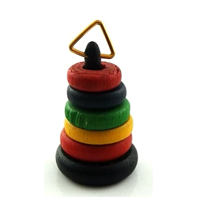 Image of Melody Jane Dolls House Wooden Toy Ring Stacker Traditional Miniature Nursery Shop Accessory