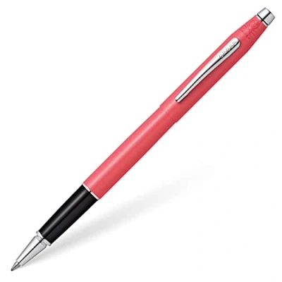 Image of CROSS Classic Century Coral Pearlescent Lacquer Rollerball Pen with Polished Chrome Appointments