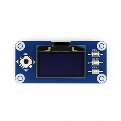 Image of Waveshare Raspberry Pi 128x64 Pixels 1.3inch OLED Display Hat with Embedded Controller,Communicating Via SPI or I2C Interface