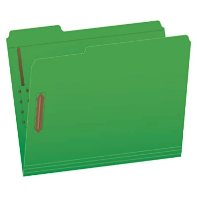 Image of Pendaflex Fastener Folders, 2 Fasteners, Letter Size, Green, 1/3 Cut Tabs in Left, Right, Center Positions, 50 per Box (22140GW)