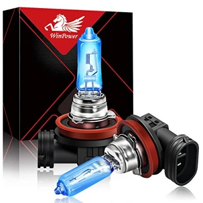 Image of WinPower H11 Halogen Headlight Bulbs 100W 5000K Warm White Lamp 12V Auto Car Fog lights Sidelight DRL, 2 Pieces