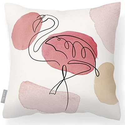 Image of Izabela Peters Outdoor Cushions Waterproof, 43 cm, Filled Cushion, Flamingo, Garden Furniture Cushions, Seat Chair