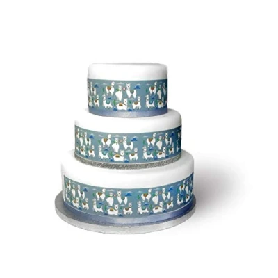 Image of Top That Edible Decor Sheet Cute Llama Border Ribbon Perfect for Decorating Your Cakes Easy to Use