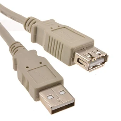 Image of kenable USB 2.0 HQ Certified Shielded Extension Cable A to Female Lead 0.5m 50cm [0.5 metres]
