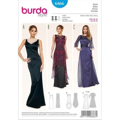 Image of Burda 6866 Dress Pattern