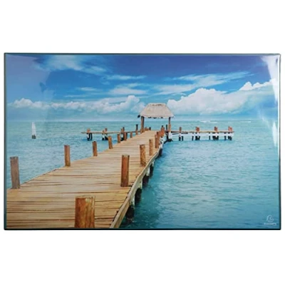 Image of Exacompta Ref 29794E Box of 10 Desk Pads Made Rigid Cardboard Embedded Mouse pad PVC Front and Back to Withstand Daily use 37.5x57.5cm Sea Visual Delivered Flat Packed