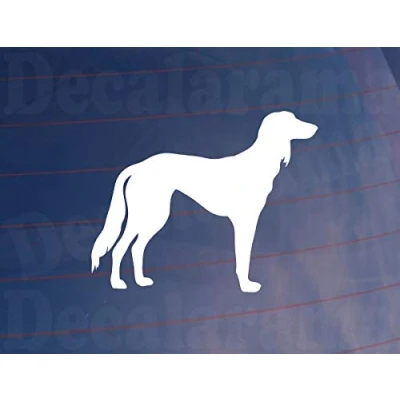 Image of 2x Car Sticker Saluki SILHOUETTE Cute Novelty Van Window Door Bumper Home House Decal
