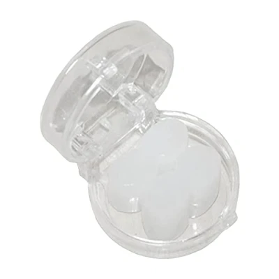 Image of Blue Reef Unisex One Size Senior Junior Clear Two Piece Twin Pack Reusable Mouldable Water Resistant Silicone Swimming Ear Plugs in Plastic Case