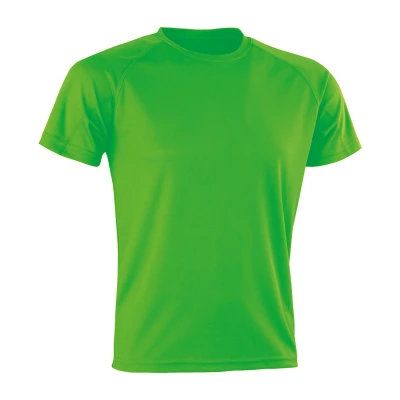 Image of Spiro Men Performance Aircool T Shirt Flo Green, 3X Large