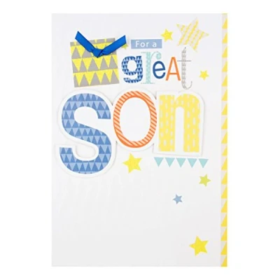 Image of Hallmark Son Birthday Card &quot;Wonderful&quot; Medium [Old Model]