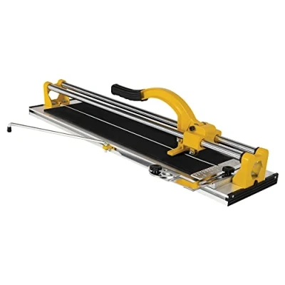 Image of QEP 10630 24 Inch Manual Cutter with Tungsten Carbide Scoring Wheel for Porcelain and Ceramic Tiles, Yellow