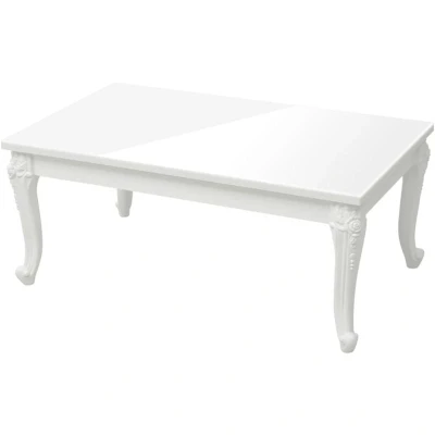 Image of vidaXL Coffee Table High Gloss White 100x50x42 cm Engineered Wood