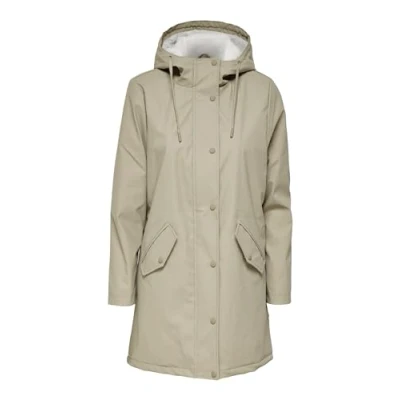 Image of ONLY Women&#039;s Onlsally Raincoat OTW Noos Rain Jacket, Crockery, S