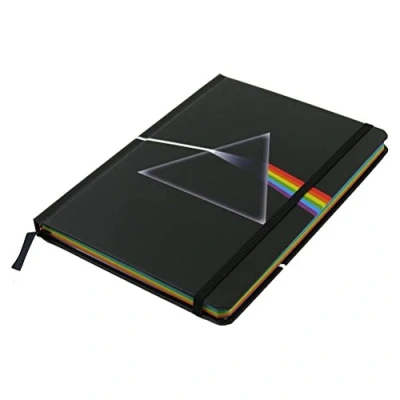 Image of Pyramid International Pink Floyd Notebook (Dark Side of the Moon Design) A5 Writing Pad and Journal Official Merchandise