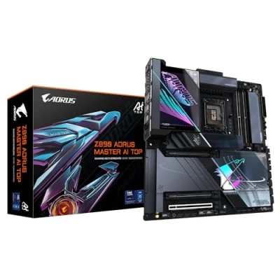Image of GIGABYTE Z890 AORUS MASTER AI TOP Motherboard Supports Intel Core Ultra (Series 2) CPUs, 20+1+2 phases VRM, up to 9500MHz DDR5 (OC), PCIe 5.0 M.2, Wi Fi 7, Thunderbolt 4