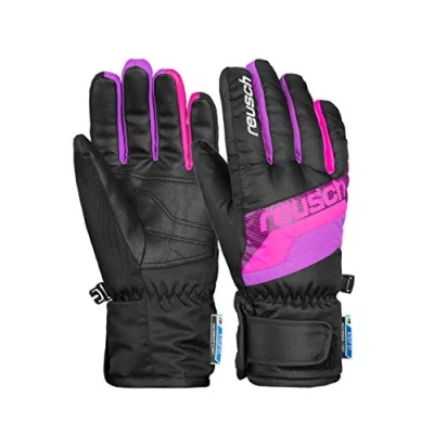 Image of Reusch Unisex Youth Dario R TEX XT Junior, Black/Pink glo, 3