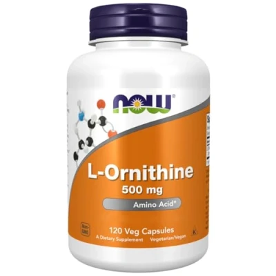 Image of Now Foods, L Ornithine, 500mg, 120 Vegan Capsules, Lab Tested, Amino Acid, Gluten Free, Soy Vegetarian