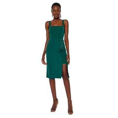 Image of Trendyol Women Midi Bodycone Slim fit Woven Dress Grün