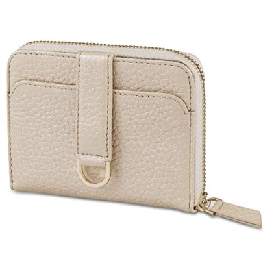 Image of Vaultskin BELGRAVIA Womens Small Luxury Leather Wallet for Ladies Mini Purse Cash and Cards (Champagne)