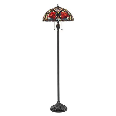 Image of Larissa 2 Light Floor Lamp Vintage Bronze, E27