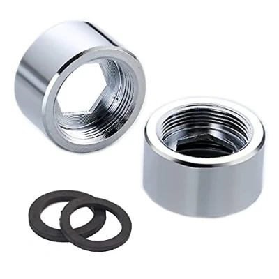 Image of HATOOLHA® 2pcs Faucet Adapter, 24mm NPT Female Thread Transfer to Thread, Tap Connector Aerator for Bathroom Kitchen Water Purifier Adapter (NPT F22 F24)