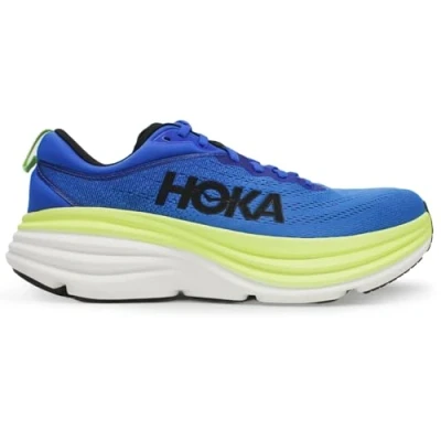 Image of HOKA Bondi 8 Neutral running shoes, Men&#039;s, Size: 10.5, Electric/lettuce Textile/synthetics