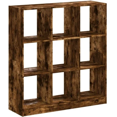 Image of vidaXL Bookcase Smoked Oak 102x32x108 cm Engineered Wood