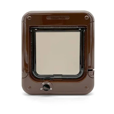 Image of Closer Pets Brown Rotary 4 Way Locking Cat Flap
