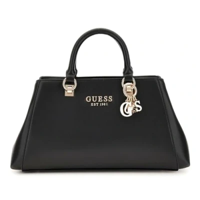 Image of Guess Evelune Girlfriend Satchel Handbag, Women&#039;s, Size: One Size, Black