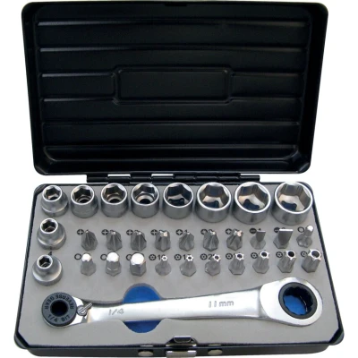 Image of Laser 6717 Socket and Bit Set 1/4&quot;D 31pc