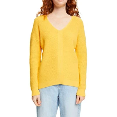 Image of ESPRIT Women&#039;s 992cc1i304 Sweater, Yellow, XXS