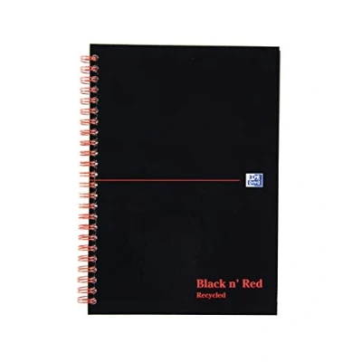 Image of Black n Red Book Wirebound Recycled 90gsm 192pp A5 100080113
