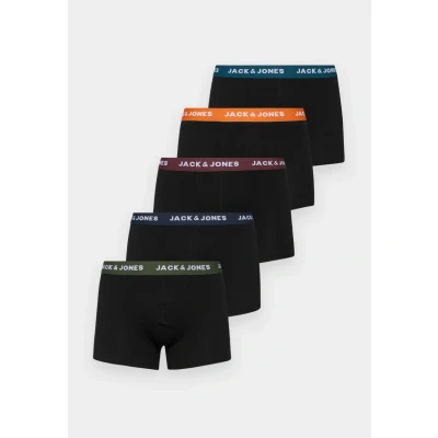 Image of Jack &amp; Jones Jacoliver Trunks 5 PACK Boxer shorts, Men&#039;s, Size: Small, Black