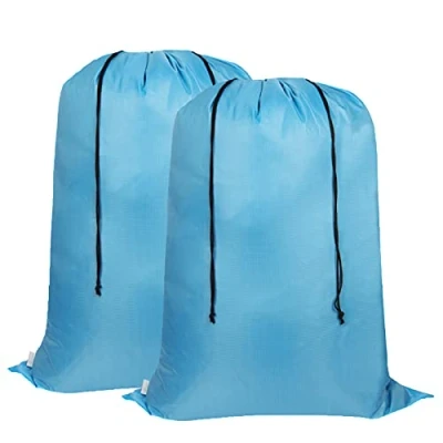 Image of Asonen Large Laundry bags 2 Pack 37&quot; x 47&quot;, Two way drawstring Tear proof Portable Capacity travel storage for Students, Apartments, Travel, Vacations, College