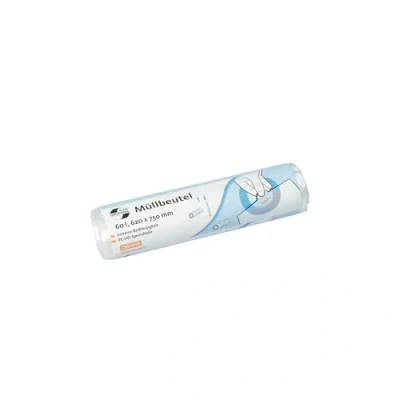 Image of Deiss Universal 49915 Bin Liners, 620 mm x 750 mm, 60 L, Transparent (Pack of 20)