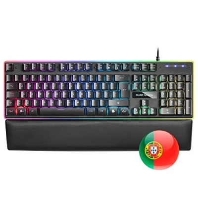 Image of Mars Gaming MK320PT, H Mech Keyboard, 13 RGB &amp; Halo Modes, Padded Wrist Rest, Antighosting, Portuguese Language